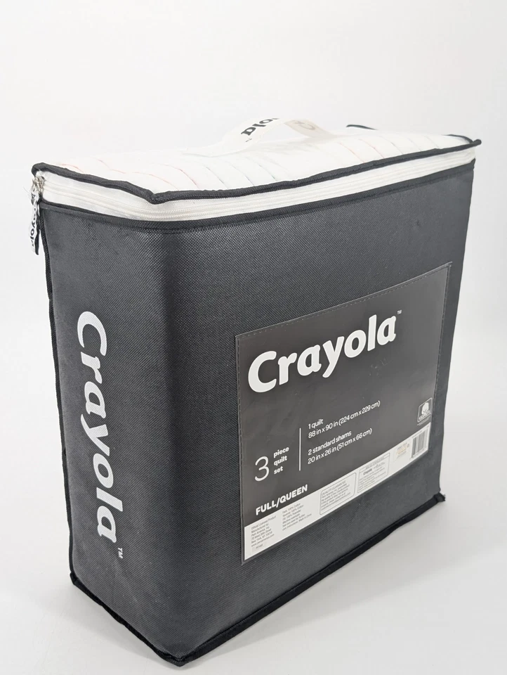 Conjunto de roupa de cama Crayola 3 peças completo/queen novo em folha - Imagem 4 de 4