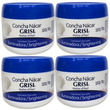 Grisi MOTHER OF PEARL Skin Lightening Cream CONCHA NACAR Aclarante 3.8 oz 4-Pack