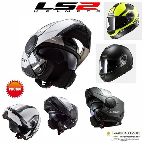 Casco Modulare LS2 STROBE SCOPE FF325 FF902 SOLID Doppia Visiera  Antigraffio | eBay