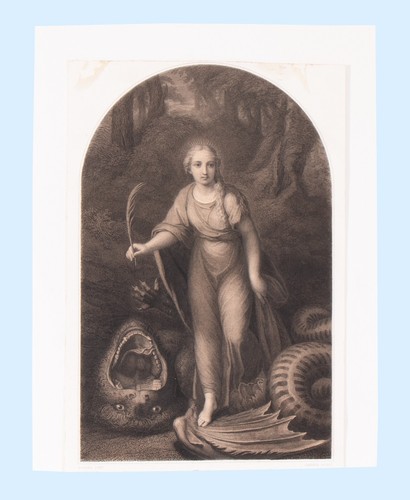 Jacques Etienne Pannier French After Raphael Engraving St. Margaret and Dragon - Picture 2 of 7
