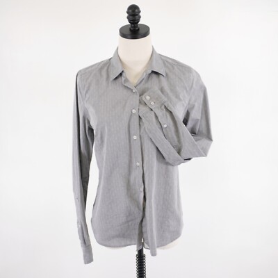 DAMAGED UNTUCKit Gray Collared Button Front Shirt Size 6