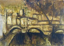 Alice COLONIEU (1924-2010) HsP 46x65cm Années 80 Jeune peinture Ecole provençale