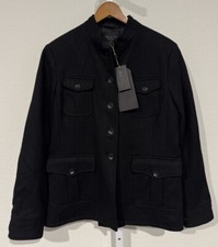 Rag & Bone Black Blazer Wool Button Front Jacket Made In USA Womens Size 10 NWT