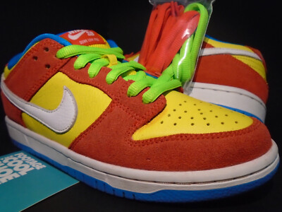 NIKE DUNK LOW PRO SB BART SIMPSON HABANERO RED YELLOW BLUE HERO BQ6817-602 5.5
