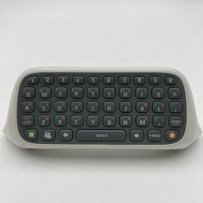 Genuine Microsoft Xbox 360 Controller Chatpad Keypad White Chat Pad