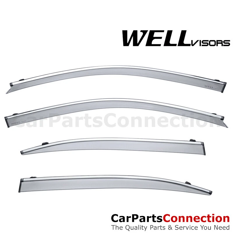 Visera lateral ventana WellVisors 07-17 Lexus LS460L LS600hL deflectores laterales cromados Foto 2 de 4