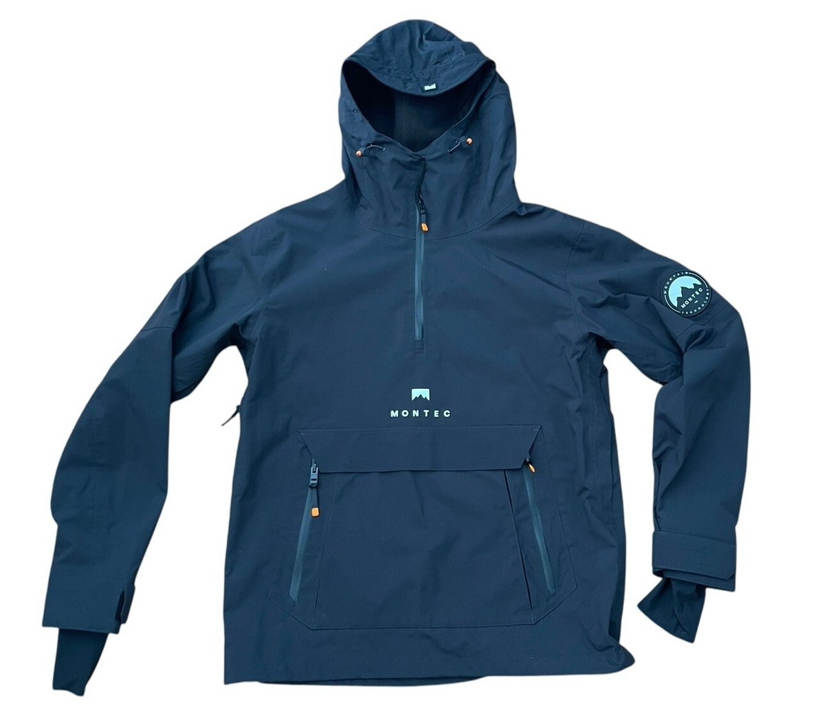 Montec Typhoon Anorak Black Nylon Hooded Jacket Men's Size M