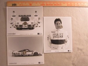 Silk Cut Jaguar official Team Photos from England   Martin Brundle  1990