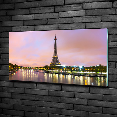 Glas-Bild Wandbilder Druck auf Glas 100x50 Sehenswürdigkeiten Eiffelturm Paris