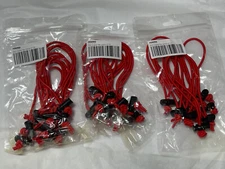 Qty 30 New 6" Bungee Cords Adjustable Cable Ties Cable Mgmt Reusable - Red LOT