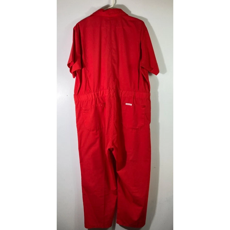 Mens Vintage Walls Master Made USA Short Sleeve Coverall Red 46 Reg - Image 2 of 4