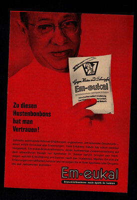 3w4201/ Old Advertising from 1963 - Dr. Soldans Bronchial Candies Em-eukal