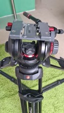 Manfrotto Doppelrohr Videostativ 546GB Alu mit 502 Fluid-Video-Neiger, Sativ