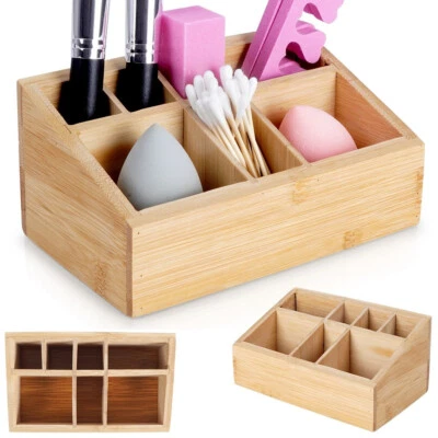 ELEGANZA Aufbewahrungsbox Organizer Kosmetikbox Make-up-Accessoires Bambus 17x10x8 cm