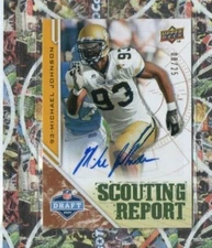 Michael Johnson Bengals DE 2009 Upper Deck Draft Scouting Report Auto #08/25