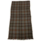 Men's Scarf Checkered Brown DRAKE'S Art 19768 100% Wool MADE IN SCOTLAND
