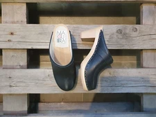 Swedish Clogs HighHeels Maguba Stockholm Black Size US Womens 6 / EU 36 Narrow