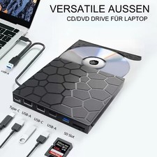 8 in 1 Externes CD/DVD Laufwerk USB 3.0 Brenn...
