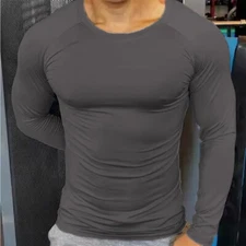 Athletic Long Sleeve Compression Shirts Dry Fit Sport for Men Gym Shirts Workout