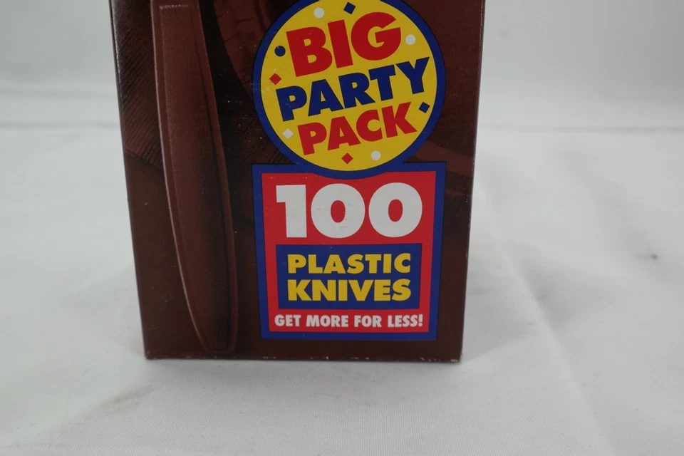 Big Party Pack Plastic Knives Brown 100 ct TF - Image 2 of 2