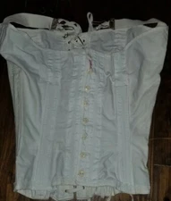 RARE Pat 1909 ANTIQUE H & W EDWARDIAN ladies DRESS CORSET SIZE 24