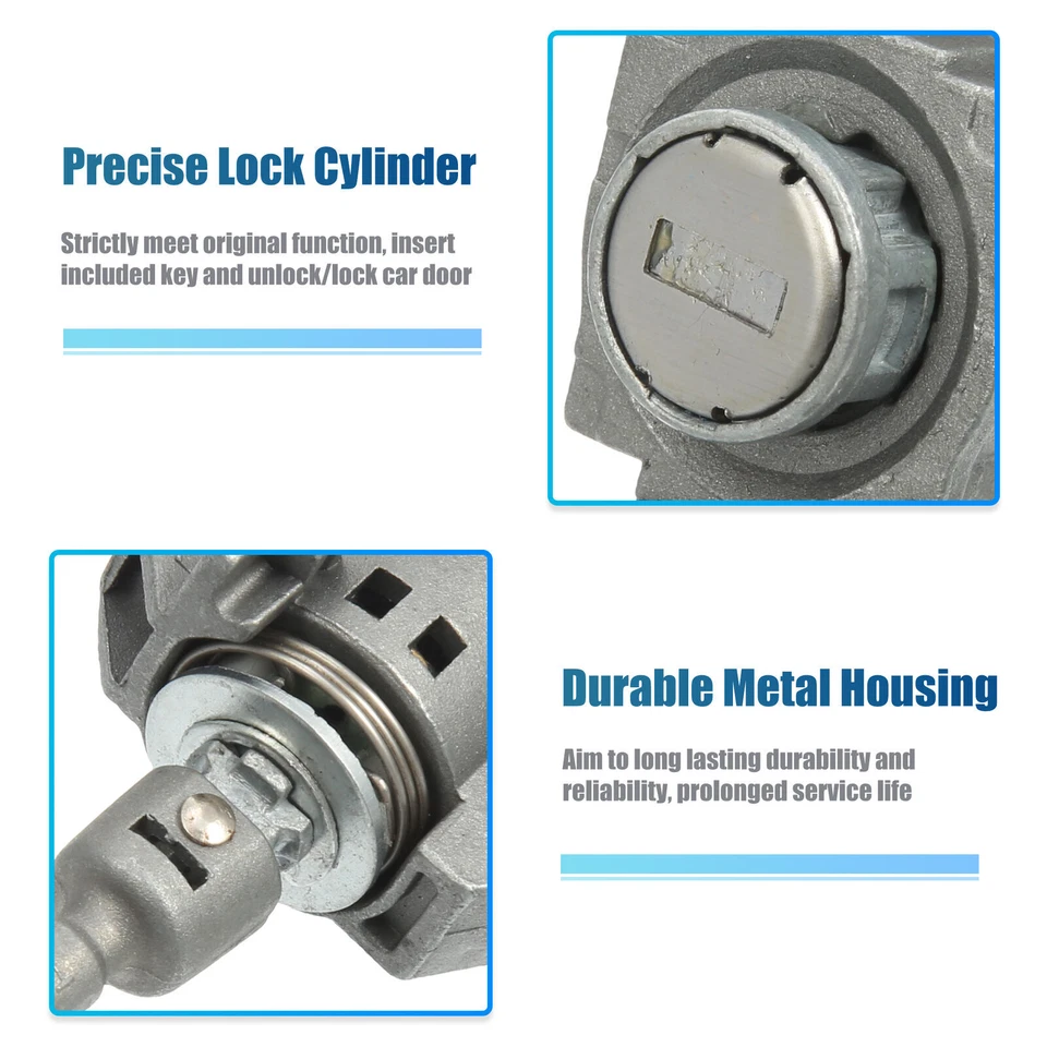 Cerradura puerta delantera izquierda cilindro 2 llaves para Honda CRV Civic 2012-2015 72185TR0A01 Foto 3 de 4