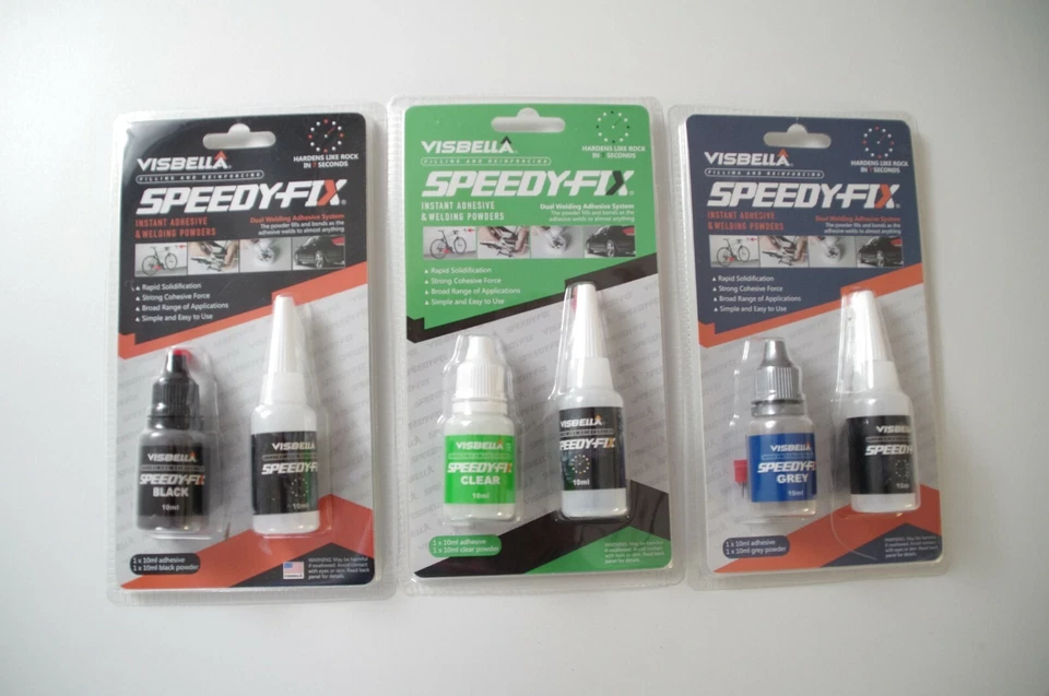 VISBELLA Speedy Fix Adesivo a Polvere 2 Componenti Super Adesivo Saldatura Liquida