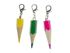 Color Pencil Charm Pendant Miniblings Pen Paint Draw Colorful