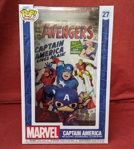 Funko Pop! Comic Book Cover with Case: Marvel - Captain America #27