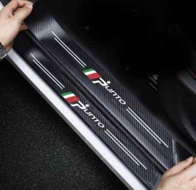 Fiat Punto Kohlefaser Optik Selbstklebend Einstiegsleisten Überzug Streifen Vinyl 4 Stück