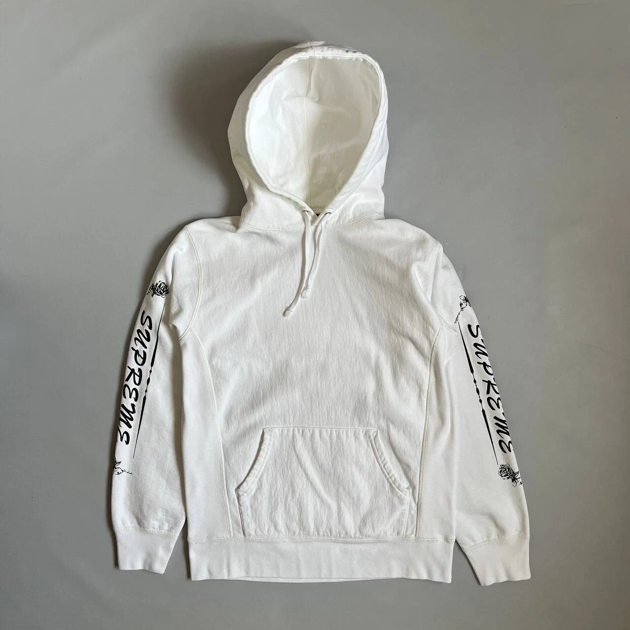 Sweat à capuche blanc Supreme Rose FW16 taille M