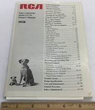 RCA CC176 Small Wonder Video Camcorder Owners Manual Very Nice Complete
