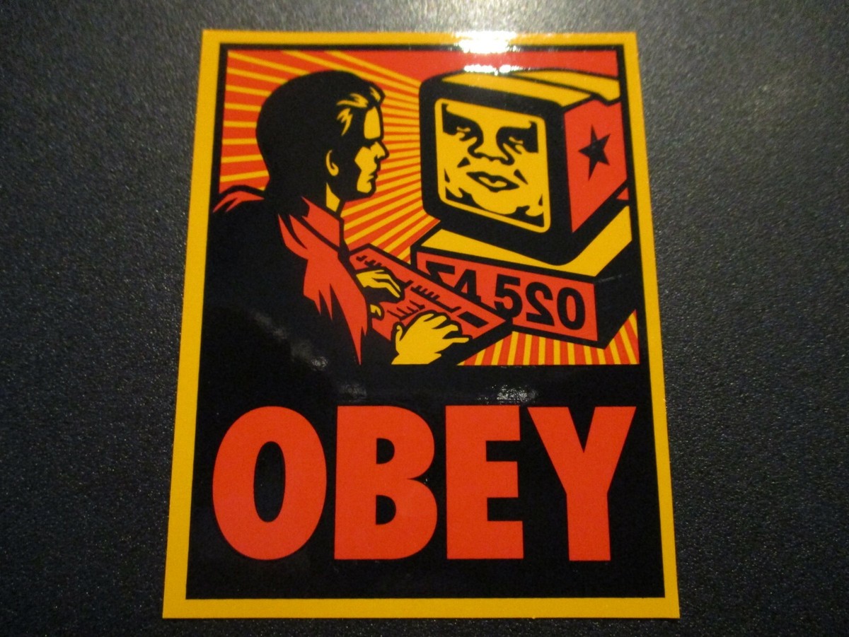 SHEPARD FAIREY Obey Giant COMPUTER Sticker 3.5