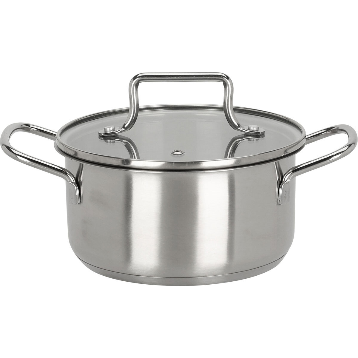 Stainless Steel Casserole Cooking Pot - 1.35 Litres