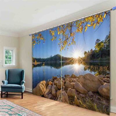 #ad Danau Air Cahaya 3D Curtain Blockout Photo Printing Curtains Drape Fabric AU $179.99