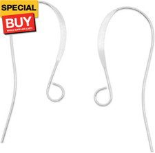 20pcs Authentic 925 Sterling Silver 18mm Elegant French Fish Earring Hooks Ear