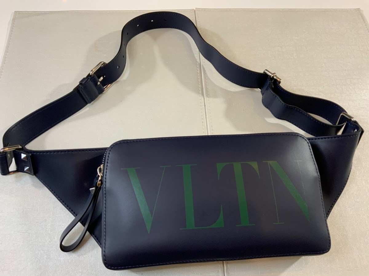 New with tags, Valentino Garavani Sky Blue Belt Valentino Garavani Blue Leather VLTN Logo Belt Bag | eBay main image 4
