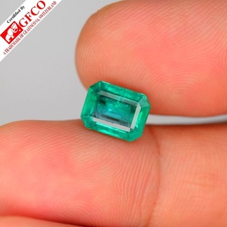 💎GFCO FULL CERTIFIED 2.77ct Octagon Natural Vivid Green Emerald Zambia Gemstone