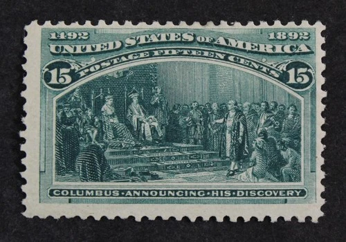 CKStamps: US Stamps Collection Scott#238 15c Columbian Mint LH OG CV$225