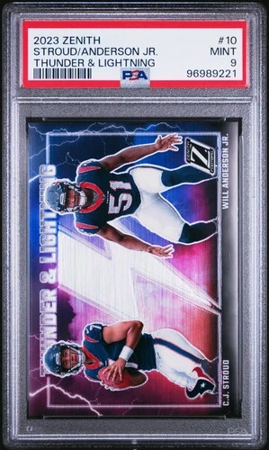 2023 PANINI ZENITH THUNDER & LIGHTNING #10 CJ STROUD/WILL ANDERSON JR. RC PSA 9