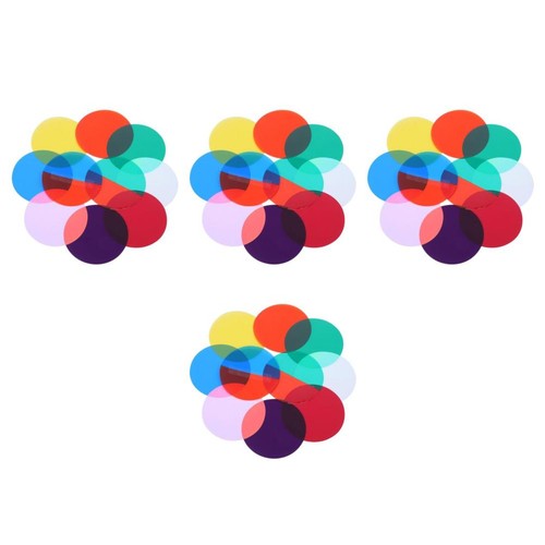  Set of 4 Ambient Light Color Film Colored Gels for Lights Diffusers Window - Zdjęcie 1 z 12