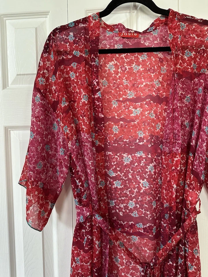 Bata ligera floral para mujer Josie Natori talla S Foto 2 de 4