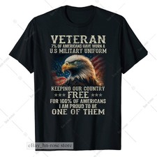 Proud Veteran T-Shirt American Flag Military Honor Tee Patriotic Freedom Gifts