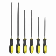 6pcs Square File 6" 8" 10" High Carbon Steel Cut Hand Rasp with Plastic Handle