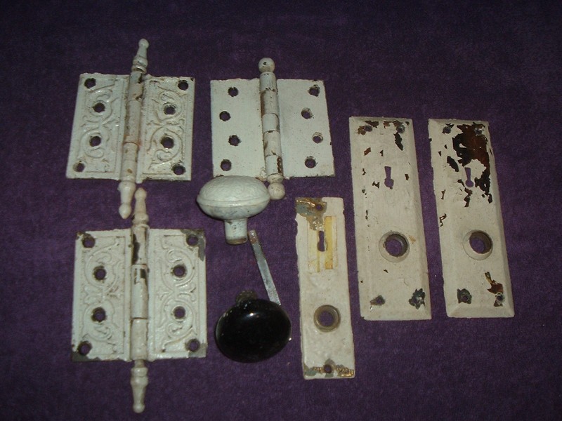 Lot Vintage Antique Cast Iron Victorian Door Steeple Pin Hinge