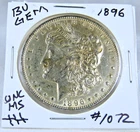 1896 MORGAN SILVER DOLLAR FROM ORIGINAL BANK BAG GEM BU US MINT #1072