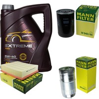 Mann Inspektionspaket 5L Mannol Extreme 5W-40 FüR VW Passat 1.9 TDI Audi A4