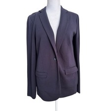 Philosophy Women's Black Stretch Blazer Size S Single Button Front Long Sleeve