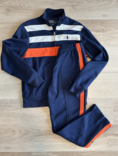 Polo Ralph Lauren Men's Navy Striped 2-Piece Tracksuit Set Full Zip