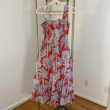 Talbots Womens Sundress Floral Lined Vacation Beach Travel Resort Tropical Sz 4